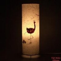 Đèn giấy dó hoa hồng hạc, đèn trang trí nội thất, đèn để bàn phòng ngủ