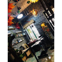 đèn gỗ đầu hươu decor