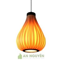 Đèn Gỗ: Mẫu đèn gỗ verneer kiểu củ hành trang trí nhà hàng ẩm thực