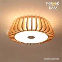 Đèn gỗ ốp trần nhà hàng – D886