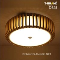 Đèn gỗ ốp trần nhà hàng – D828
