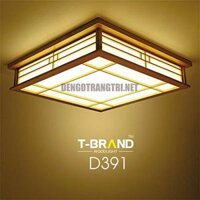 Đèn gỗ ốp trần nhà hàng D391