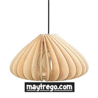 Đèn gỗ thả trần kiểu tròn xoắn trang trí nhà hàng – DG035