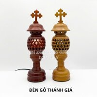 ĐÈN GỖ THÁNH GIÁ 25CM (BÁN THEO CÂY)-ĐÈN THỜ CÔNG GIÁO