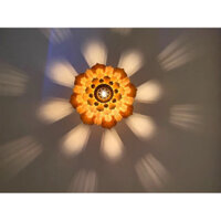 Đèn gỗ trang trí hoa sen, đèn gỗ hoa sen, đèn gỗ trang trí cafe