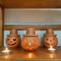 Đèn halloween đèn đất nung trang trí nhà, lễ halloween