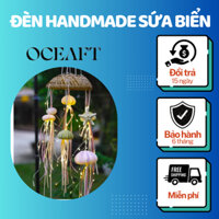 Đèn handmade sứa biển từ vỏ sò sáng tạo, đèn trang trí treo ở nhà