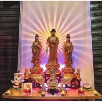 Đèn Hào Quang Đơn Sắc màu vàng kim