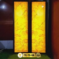 Đèn Hào Quang In Tranh Trúc Chỉ Hoa Sen Bộ Đôi, Trang Trí  Bàn Thờ, Phòng Thờ Treo Tường TC-TD-06