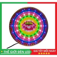 Đèn hào quang LED xoay hình bông SEN 15cm, 18cm, 22cm, 25cm, 30cm, 40cm đủ màu sắc