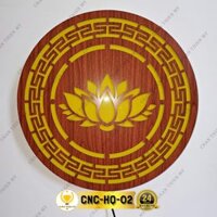 Đèn Hào Quang Phật Cắt CNC Hoa Sen Trang Trí Bàn Thờ, Treo Cùng Tượng Phật CNC-HQ-02