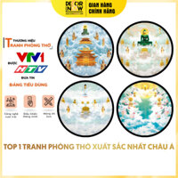 Đèn Hào Quang Phật Mây Trời DECORNOW, Tranh Đèn Thờ Cung Trời Đao Lợi Thờ Đặt Sau Tượng Quan Âm, Thích Ca, Tam Thế Phật