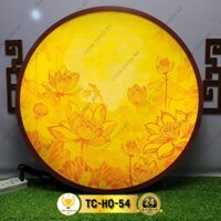 Đèn Hào Quang Thờ Phật Trúc Chỉ In Hoa Sen, Trang Trí Bàn Thờ, Treo Tượng Phật TC-HQ-54