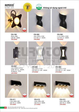 Đèn hắt tường ngoài trời Euroto CN 301