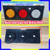 Đèn hậu đèn lái đèn xi nhan sau xe Đầu kéo Công tai nơ xe tải xe Mooc 3 bóng led chính hãng RUNLAI 24V ( GIÁ 1 CÁI)