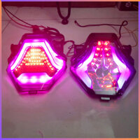 Đèn Hậu Ex150  Led 7 Màu, Tích Hợp Xi Nhan - Mẫu Chỉnh Áp, Chỉnh Remote, Chỉnh Nút Bấm