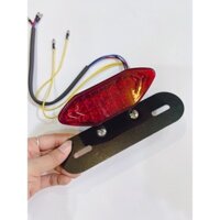 Đèn hậu led mẫu thổi vàng tích hợp xi nhan, điện bình 12V5W gắn chế thông dụng xe gắn máy