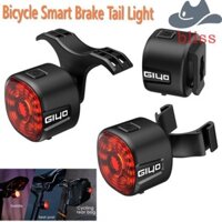 Đèn hậu phanh xe đạp LED thông minh BLISS, Đèn cảnh báo phanh xe đạp chống nước IP66 có thể sạc lại, đèn xe đạp MTB Type-C 6 chế độ Đèn cảnh báo mũ bảo hiểm leo núi cảm ứng