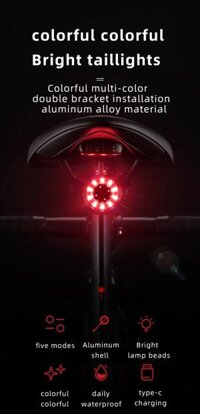 Đèn hậu pin sạc xe đạp ROCKBROS-Q1