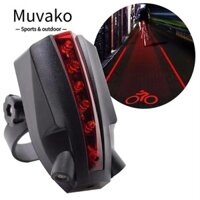 Đèn hậu sau xe đạp MUVAKO, Đèn đỏ bằng nhựa Xe đạp 2 máy chiếu Laser, 5 phụ kiện xe đạp LED
