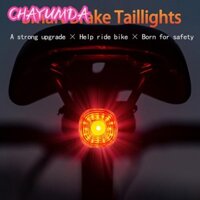 Đèn hậu xe đạp CHAYUMDA, 6 chế độ ánh sáng IP66 Đèn hậu phanh xe đạp chống nước, Sạc nhanh Xe đạp có độ sáng cao Đèn cảm biến phanh tự động Đường MTB