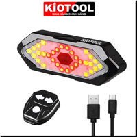 Đèn hậu Xi Nhan xe đạp Kiotool không dây pin sạc 5 chế độ sáng