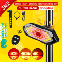 Đèn Hậu Xi Nhan Xe Đạp Dododios Không Dây Pin Sạc 5 Chế Độ Sáng