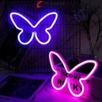 Đèn hình con bướm WANCGAI, Đèn Led Neon bằng nhựa tiết kiệm năng lượng, Đèn ngủ USB / Đèn treo tường chạy bằng pin tại nhà