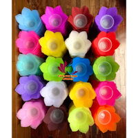 Đèn hoa đăng chất liệu giấy thủy tinh 6 cánh ( đủ màu, chọn màu ib ) dùng thả nước, cầu nguyện, trang trí,...