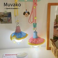 Đèn hoa MUVAKO, Trang trí nội thất Chuông gió treo đèn lồng, Đèn bàn trang trí đầu giường 9W đầy màu sắc