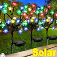 Đèn hoa năng lượng mặt trời Ligyetor, Đèn LED hoa anh đào Đèn chống nước trang trí sân vườn nhiều màu với bảng sạc năng lượng mặt trời cho sân lối đi sân bãi cỏ Sân hiên bên ao
