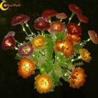 Đèn hoa sen tuyết RADIANTFLASH, 1 đèn cỏ cảnh quan gắn mặt đất 7 đầu, Đèn năng lượng mặt trời chạy bằng năng lượng mặt trời đầy màu sắc sáng tạo Trang trí tiệc tùng