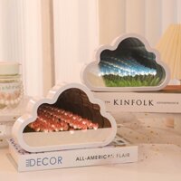 Đèn hoa Tulip Handmade Đèn Ngủ Vô Cực Led Hình Đám Mây Sáng Tạo Để Bàn Trang Trí DIY