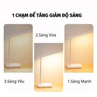 Đèn Học Chống Cận Alisa Đen Hoc Để Bàn Gấp Gọn Cảm Ứng Tích Điện Thông Minh