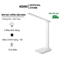 Đèn Học Chống Cận ASAKI Đen Hoc Để Bàn Gấp Gọn Cảm Ứng Tích Điện Thông Minh