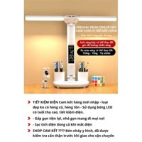 đèn học để bàn 5 trong 1 tích hợp đồng hồ,nhiệt kế,quạt,ống đựng bút