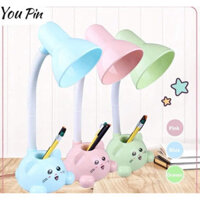 Đèn học để bàn hình mèo cute chống cận có ống cắm bút cho bé siêu tiện lợi