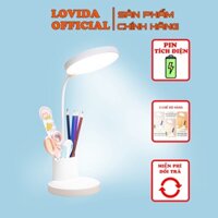 Đèn học để bàn Lovida chống cận pin sạc tích điện 4000mAh với 3 chế độ ánh sáng