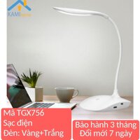 Đèn học để bàn sạc tích điện cổng USB TGX756 led chống cận thị và đọc sách cho học sinh và làm việc den de ban hoc sac tich dien [bonus]