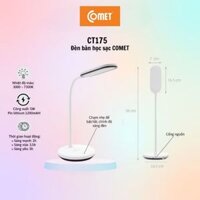 Đèn Học LED Comet CT175 5W Để Bàn, Pin Tích Điện, Chống Cận Thị 3 Màu Ánh Sáng,Cảm Ứng Thông Minh