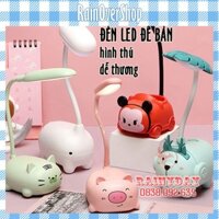 Đèn học led để bàn mini hình thú cute dễ thương pin sạc usb tích điện cho bé đọc sách làm việc chống cận