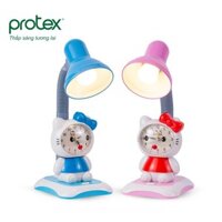 Đèn Học Mèo Hello Kitty Protex PR023L Chống Cận Thị, Kèm Đồng Hồ Báo Thức - Bảo hành 1 năm cả bóng