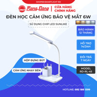 Đèn học Rạng Đông chống cận 6w dễ thương có ống đựng bút, cảm ứng 4 màu ánh sáng bảo vệ thị lực cho bé đọc sách RDRL45