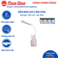 Đèn học Rạng Đông, đèn bàn học led chống cận, cảm ứng, để bàn học, làm việc Model: RD-RL-46 6W