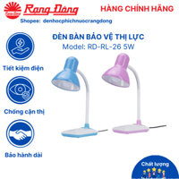 Đèn học Rạng Đông, đèn bàn chống cận, để bàn học, làm việc bảo vệ thị lực Model: RD-RL-26 5W