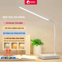 Đèn học tập bàn chống cận thị đa chức năng 3 màu Đèn bàn LED làm việc đọc cảm ứng sạc pin