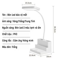 Đèn Học Tích Điện Để Bàn Đọc Sách Làm Viêc LED Chống Cận, 3 Chế Độ Sáng ,Đèn Duy Thắng
