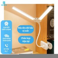 Đèn học tích điện kẹp bàn di chuyển linh hoạt công nghệ LED chiếu sáng Đức cảm ứng 3 chế độ màu bảo vệ mắt