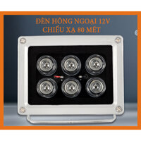 Đèn Hồng Ngoại Hỗ Trợ Camera Nhìn Đêm Chiếu Xạ 80m Nguồn 12v Chống Nước Cảm Biến Ánh Sáng