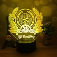 Đèn Huy Hiệu Công An Nhân Dân, Đèn huy hiệu CAND decor bàn làm việc, khắc nội dung theo yêu cầu(496)